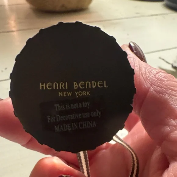 Henri Bendel Snow Globe Ornament with Colorful Tree
